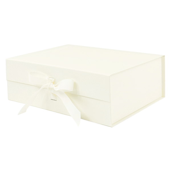 Ivory A4 Deep Magnetic Gift Boxes With Changeable Ribbon