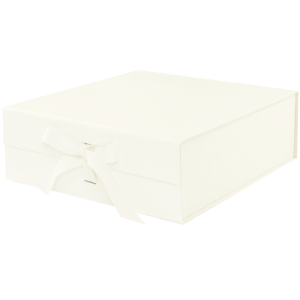 Ivory Large Square Magnetic Gift Boxes With Changeable Ribbon