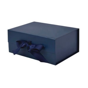 Navy Blue A5 Deep Magnetic Gift Boxes With Changeable Ribbon