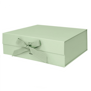 Sage Green A4 Deep Magnetic Gift Boxes With Changeable Ribbon