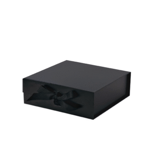 Black A6 Square Magnetic Gift Boxes With Ribbon
