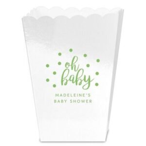 Confetti Dots Oh Baby Mini Popcorn Boxes