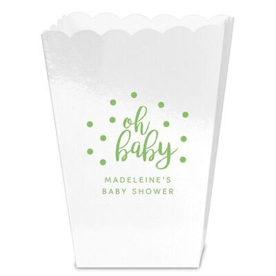 Confetti Dots Oh Baby Mini Popcorn Boxes