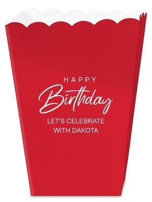 Happy Birthday Sophisticate Mini Popcorn Boxes