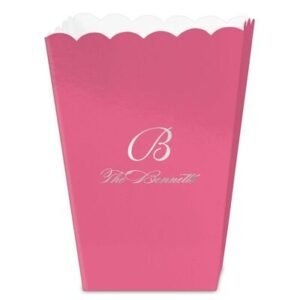 Pick Your Initial Monogram with Text Mini Popcorn Boxes