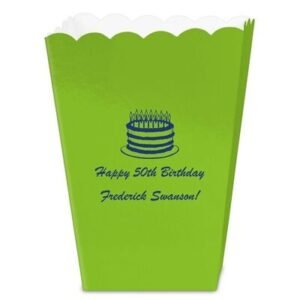 Sophisticated Birthday Cake Mini Popcorn Boxes