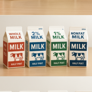 Custom Half Pint Milk Cartons