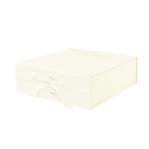 Ivory A5 Square Magnetic Gift Boxes With Ribbon