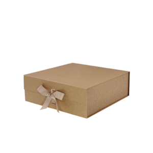 Natural Kraft A6 Square Magnetic Gift Boxes with Ribbon