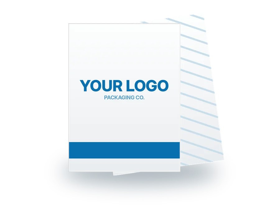 Custom printed folder white box